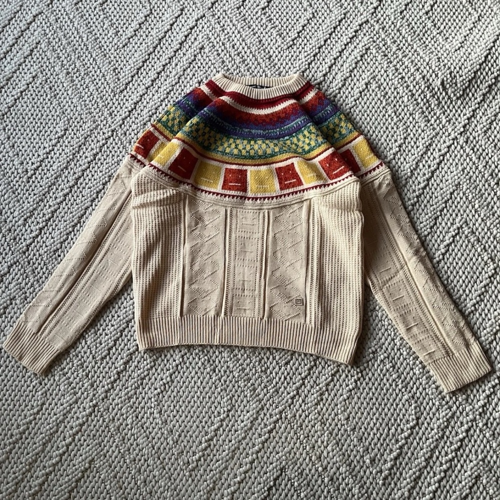 Multicolor Patterned Men’s Sweater
